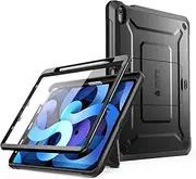 SUPCASE for iPad Air 5th Generation Case/iPad Air 4th Generation Case with Pencil Holder (Unicorn Beetle Pro), [Built-in Screen Protector & Stand] Rugged Case for iPad Air 5/4 10.9 Inch, Black