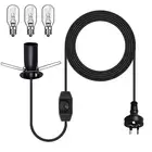 Salt Lamp Cord Replacement with Dimmer Switch and 3 Free Bulbs, Original Replace