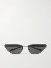 [GUCCI EYEWEAR] GUCCI EYEWEAR - Cat-eye Rimless Silver-tone Sunglasses - One size One size Silver