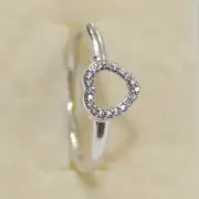 Authentic Pandora Puzzle Heart Frame Ring Multiple Size 196549CZ W Suede Pouch