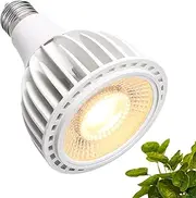 Grow Light Bulb, Grow Lights for Indoor Plants Full Spectrum, 24 Watt 3000K LED Plant Light Bulb with High PPFD, Universal E27, Energy Saving Grow Lamp for Seeding and Growing COB Lamp Bead PAR 30