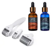 Micro-Needle Face and Body Derma Roller Set with Vitamin C+Hyaluronic Acid Serum