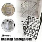 Large Wrought Iron Storage Basket Desktop Organizer Box for Dormitory Cosmetics