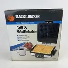 Vtg Black & Decker Grill & Waffle Baker Sandwich Maker Grill G48TD New In Box