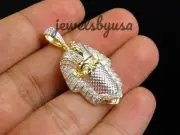 2.5 Ct D/VVS Genuine Moissanite Men's Egyptian Pharaoh Pendant 925 Silver