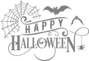DIY Art Project Paint Reusable Stencil Silhouette - Happy Halloween Spider Web