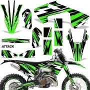 Custom MX Decal Kit with #Plate Husqvarna TE/FE/TX All Models 17-19 ATTACK GREEN