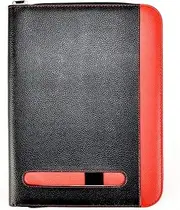 [ARPAN] A4 Zipped Conference Folder Business Faux Leather Document Case Bag Portfolio Black