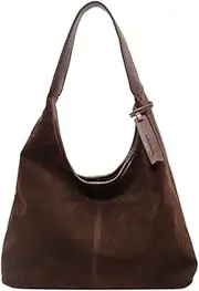 [GETERUUV] Suede Bags for Women Brown Suede Hobo Handbag Slouchy Bag Faux Suede Tote Bag Retro Suede Shoulder Bag Fall Purse