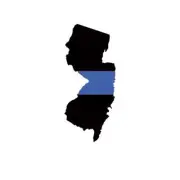 New Jersey State Shaped The Thin Blue Line Sticker