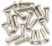 Musiclily Ultra 2.5x10mm Stainless Steel Pan Head Mounting Screws for Acoustic Classical Electric Guitar Tuners Machine Heads, Nickel (Set of 20)