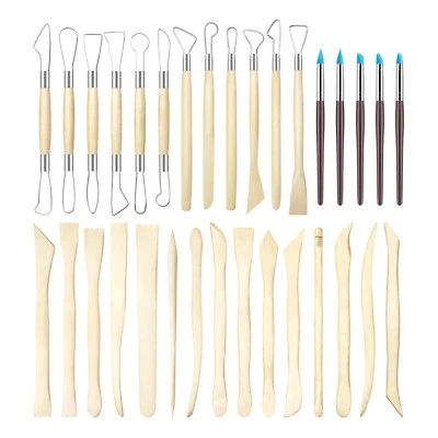 XDT Art Supplies Clay&Pottery Modeling Sculpting Tools 32Pc Model Kit Sculpture