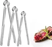Hitefu 3PCS Korean BBQ Tongs, Stainless Steel Grilling Tongs Kitchen Tongs Set, Non Slip Food Tong for Cooking Barbecue Salad Serving Tongs