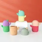 Face Ice Lattice Cactus Shape Silicone Ice Cube Mold Freezing Facial Massager-n