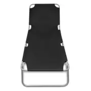 Portable Folding Sun Lounger Sunbed Beach Garden Chair Bed Pool Deck Steel Frame