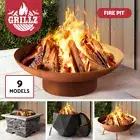 Grillz Fire Pit Charcoal Outdoor Heater BBQ Table Metal Fireplace Bowl 11 Model