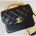 二手CHANEL CHAIN HANDLE FLAP BAG 新款 鏈條包 手提 肩背包 AS0785 現貨