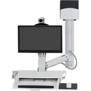 Ergotron 45-594-216 SV COMBO ARM WORKSURFACE PRE-CONFIGURATION SMALL CPU HOLDER INCLUDE PAN FEATURE POLISHED BWT.