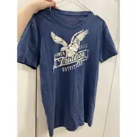 在飛比找蝦皮購物優惠-American eagle 男版 XS 字母上衣 藍