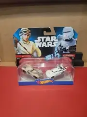 Hot Wheels Star Wars Rey and First Order Flametrooper 2pk