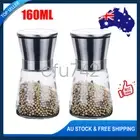 2× Stainless Steel Salt and Pepper Grinder Manual Ceramic Mills Glass Kitchen AU