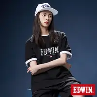 在飛比找momo購物網優惠-【EDWIN】男女裝 網路獨家↘EDWIN影子短袖T恤(黑色