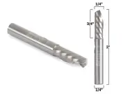 1/4" Diameter O Flute Downcut End Mill CNC Router Bit 1/4" Shank Yonico 32014-SC