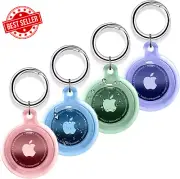 4 Pack Airtag Holder, Jelly Color Airtag Case Waterproof Apple Air Tag Case with