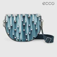 在飛比找momo購物網優惠-【ecco】Water 水漾真皮馬鞍包(水藍色 910757