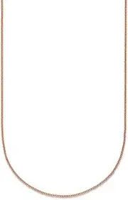 [JewelryWeb] 14k Rose Gold 1.1mm Cable Chain Necklace 41 Centimeters Chain-Necklace for Women and Men