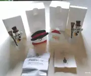 Holiday PartyLite *Tea Light Candle Holders With Two PL Snowmen New In Org Boxes