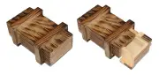 Wooden Puzzle Box Secret Hide Your Stash Stuff, Brain Teaser, Magic, Gift Idea