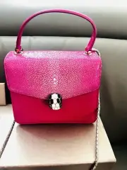 BVLGARI Galuchat Serpenti Stingray Leather Crossbody Bag…New