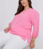 Autograph Pink Bracelet Sleeve Hi Lo Hem Top Size 20 BNWT DISCOUNTED