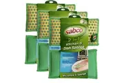 6pc Sabco 2 In 1 Kitchen & Dish Microfibre Sponge Dirt Grime Cleaner Scrubber