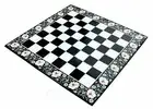 24'' Black Marble Chess Table Top Pietra Dura Inlay Malachite Children Game c3