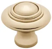 Small Domed Cupboard Knob, Polished Brass