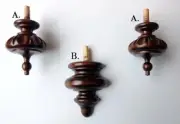 SET 3 WOODEN FINIALS TO THE ANTIQUE CLOCK BECKER,LENZKIRCH...No.5