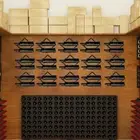 (Black Bottle) 2Pcs Folding Creative Wall Mounted Wine Rack Wine Glass Rack CT