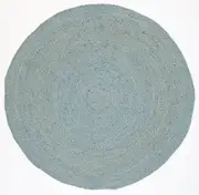 Organica Tundra Blue Jute Round Rug