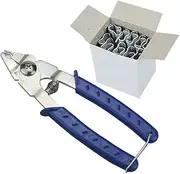 CJ farms Hog Ring Pliers & 600 Hog Rings M Nails for Chicken Quail Pigeon Pet Cage Poultry Clamp Installation