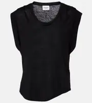 [Marant Etoile] Marant Etoile Linen T-shirt AU 12 black