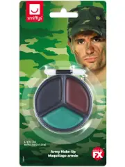 Army Face Paint Make Up Palette Military Soldier Fancy Dress Costume Accessory
