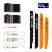 35-Piece Reciprocating Saw Blade Set - Premium Metal & Wood Cutting Blades, Dura