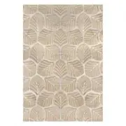 Marlow Floor Rug Soft Embossed Carpet Non Slip Plush Shaggy Rugs Leaf Pattern