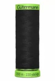 Gutermann Extra Fine Thread # 000 BLACK, 200m Spool 100% Polyester