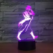 Gentleman 3D Illusion Night Light 7 Colors Change Touch Lamp for Bedroom Gift