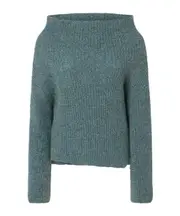 ribbed sweater L Green/sky blue multicolored