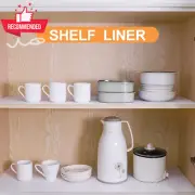 White Shelf Liner, Waterproof Washable Drawer Mat for Kitchen Cabinets