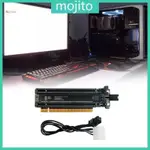 MOJITO PCIE 4 0 X16 1 到 2 GEN4 適配器卡 4P 電源端口分體卡用於 PC